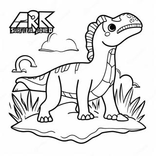 Ark Survival Evolved Logo Coloring Page 67262-55482