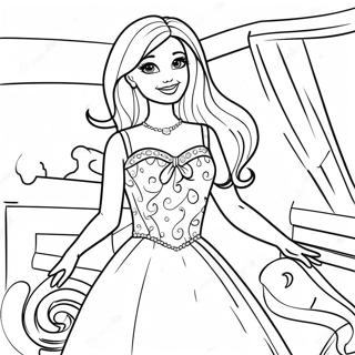 Chelsea Barbie In A Sparkly Dress Coloring Page 67273-55512