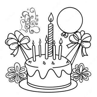 Happy Birthday Nana Coloring Pages