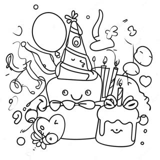 Joyful Birthday Celebration Coloring Page 67293-55526