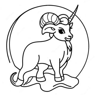 Capricorn Zodiac Sign Coloring Page 67302-55522