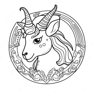 Capricorn Zodiac Sign Coloring Page 67302-55523