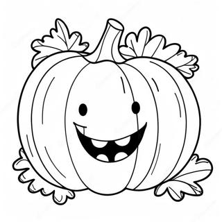 Smiling Pumpkin Face Coloring Page 67343-55567