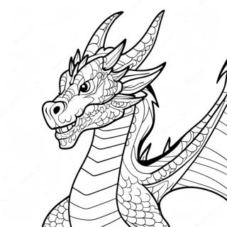 Fierce Dragon With Flames Coloring Page 67353-55576