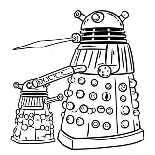 Dalek In Action Coloring Page 6735-5478