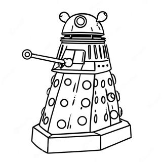 Dalek In Action Coloring Page 6735-5480