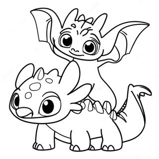 Toothless And Light Fury Coloring Page 67372-55586