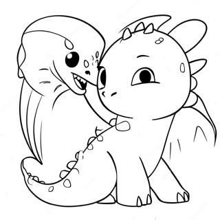 Toothless And Light Fury Coloring Page 67372-55588