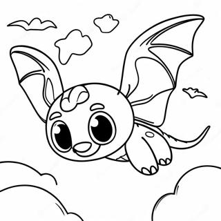 Toothless Flying Through The Sky Coloring Page 67373-55593