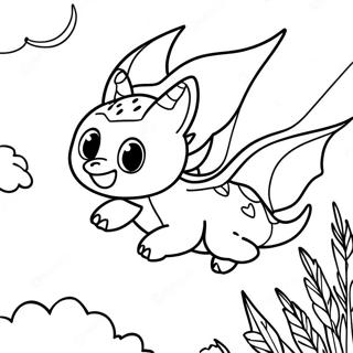 Toothless Flying Through The Sky Coloring Page 67373-55595