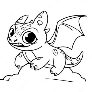 Toothless Flying Through The Sky Coloring Page 67373-55596