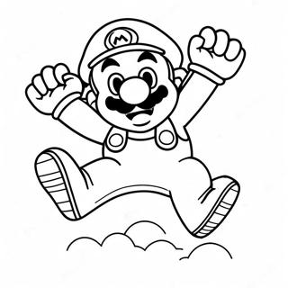 Mario Jumping Coloring Page 67382-55592