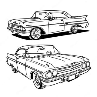 Chevy Impala Classic Car Coloring Page 67392-55602