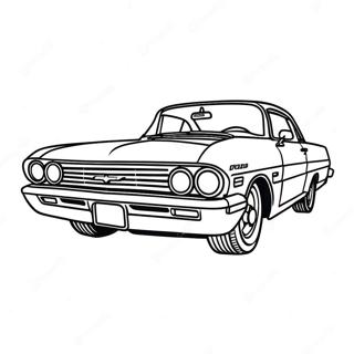 Chevy Impala Sporty Design Coloring Page 67393-55607