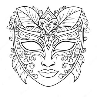 Masquerade Mask Coloring Pages