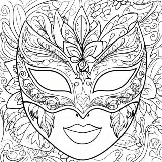 Masquerade Mask Coloring Page 67432-55666