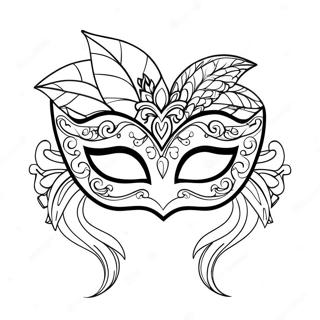 Masquerade Mask Coloring Page 67432-55667