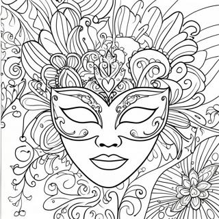 Masquerade Mask Coloring Page 67432-55668