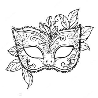 Elegant Masquerade Mask Coloring Page 67433-55623