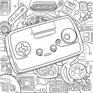 Retro Game Controller Coloring Page 67443-55649