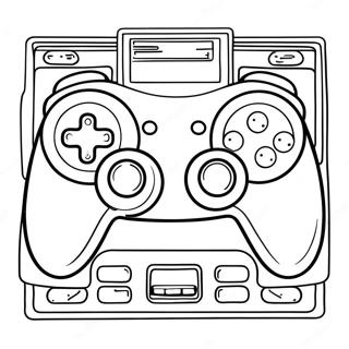 Retro Game Controller Coloring Page 67443-55651