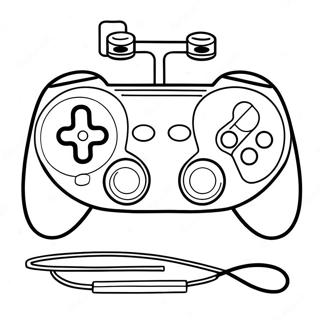 Retro Game Controller Coloring Page 67443-55652