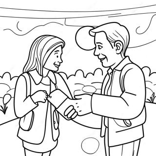 Farewell Friends Coloring Page 6745-5488