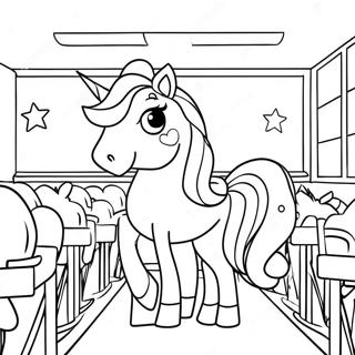 Magical Unicorn Academy Classroom Coloring Page 67483-55695