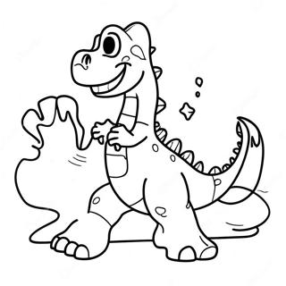 Dinosaur Footprint Coloring Page 67502-55682