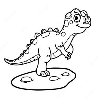 Colorful Dinosaur Footprint Coloring Page 67503-55688