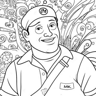 Mike In Action Coloring Page 67513-55700