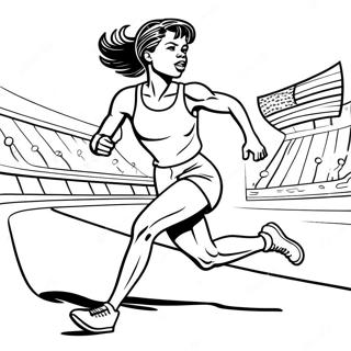 Wilma Rudolph Running Fast Coloring Page 67543-55741