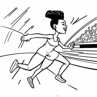 Wilma Rudolph Running Fast Coloring Page 67543-55744