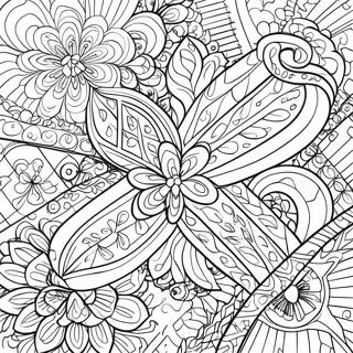 Bold Red X Design Coloring Page 67553-55724