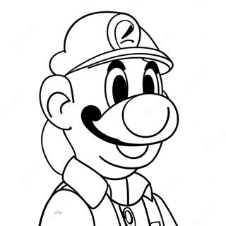 Luigi In A Santa Hat Coloring Page 6755-5493