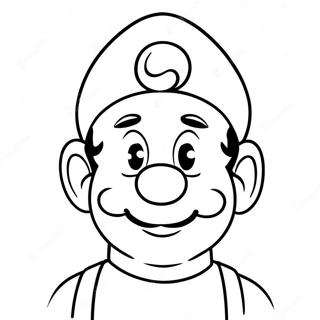 Luigi In A Santa Hat Coloring Page 6755-5495