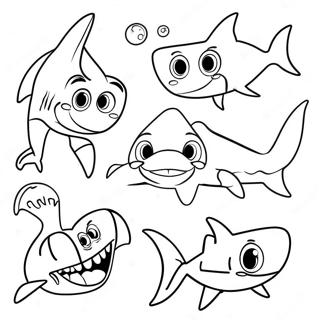 Funny Shark Tale Characters Coloring Page 67563-55739