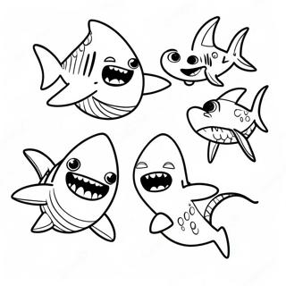 Funny Shark Tale Characters Coloring Page 67563-55740