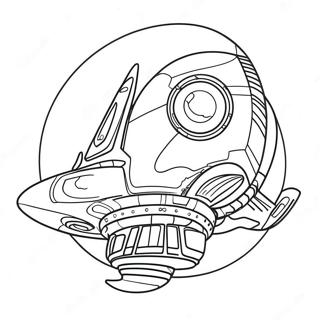 Science Fiction Spaceship Coloring Page 67582-55758