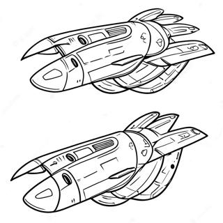 Science Fiction Spaceship Coloring Page 67582-55760