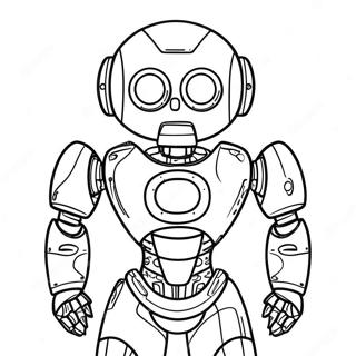 Futuristic Robot Coloring Page 67583-55761