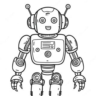 Futuristic Robot Coloring Page 67583-55763