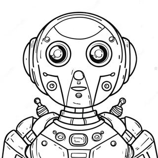 Futuristic Robot Coloring Page 67583-55764