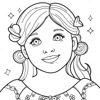 Leah With Sparkling Magic Coloring Page 67613-55781