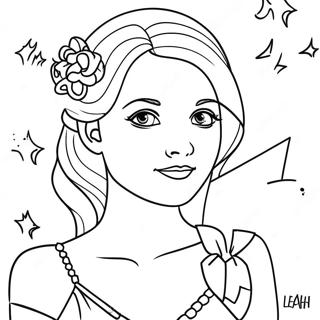 Leah With Sparkling Magic Coloring Page 67613-55784