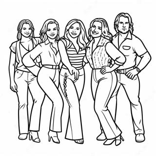 Mamma Mia Characters Coloring Page 67633-55802