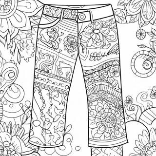 Colorful Pants With Patterns Coloring Page 67643-55806