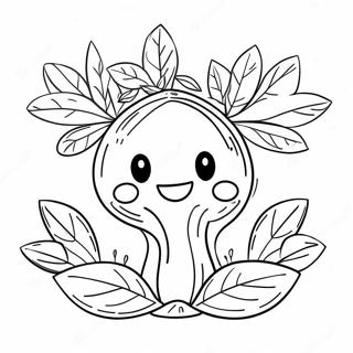 Happy Sprout With Smiling Face Coloring Page 67653-55821