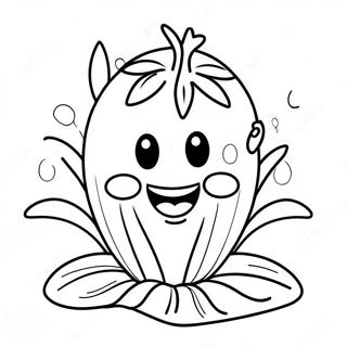 Happy Sprout With Smiling Face Coloring Page 67653-55823