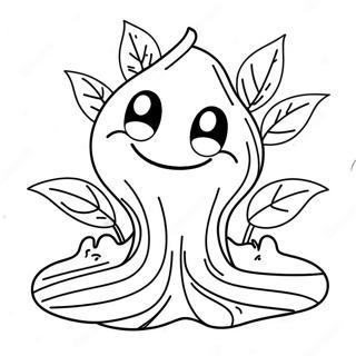 Happy Sprout With Smiling Face Coloring Page 67653-55824